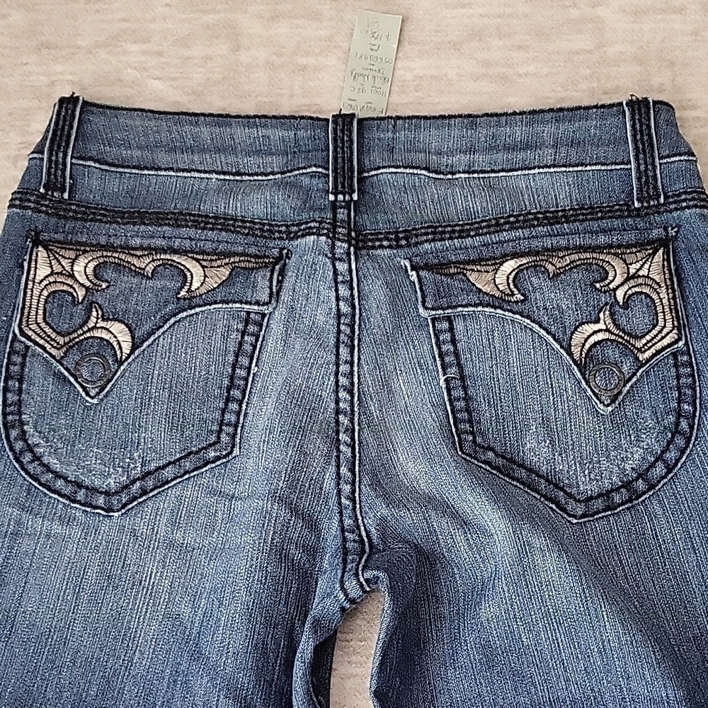 Cache Dark Blue Women's Boot Cut Jeans - Picture 3 of 4